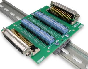 BTSD50-R-DIN Diagnostic Breakout Switch Board: DB50 Connector