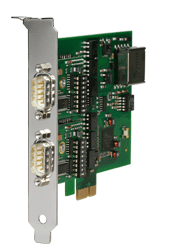 W&T 13641 PCI Express Card 2x RS232/RS422/RS485, 1kV isolated