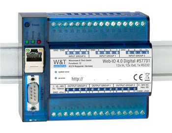 W&T 57731 Web-IO 4.0 Digital 12xIn, 12xOut, 1xRS232